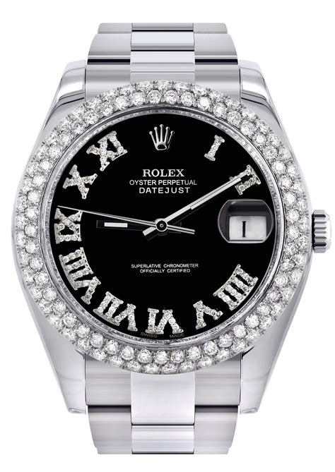 rolex black roman dial|Rolex datejust 41mm black dial.